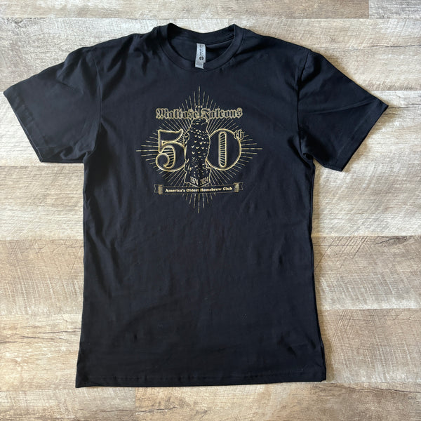 50th Anniversary T-Shirt, Black & Gold