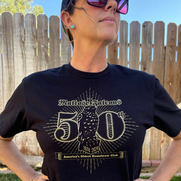 50th Anniversary T-Shirt, Black & Gold