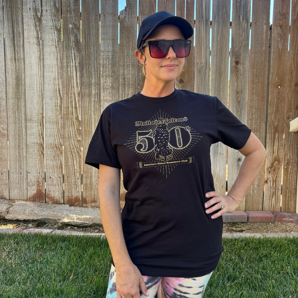 50th Anniversary T-Shirt, Black & Gold