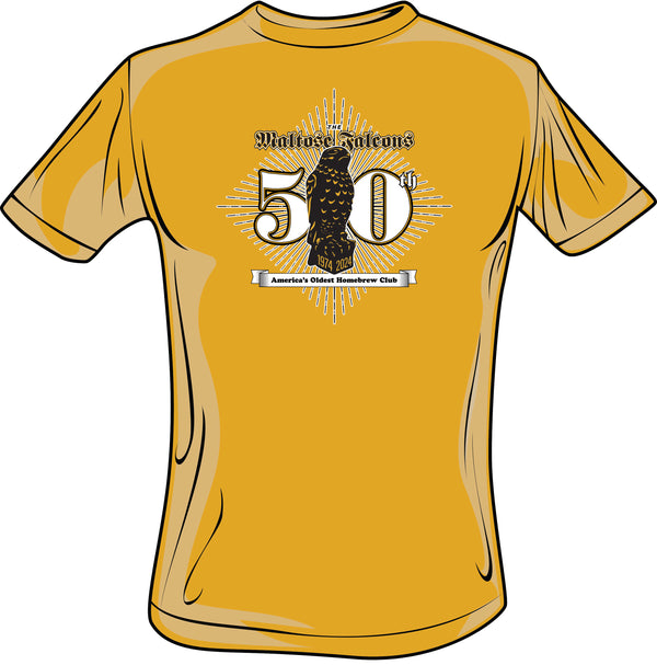 50th Anniversary T-Shirt, Mustard Gold